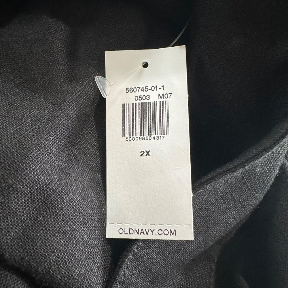 Old Navy Shorts Women 2x Black Linen Blend High Waisted Taylor Trouser Shorts - Picture 10 of 15